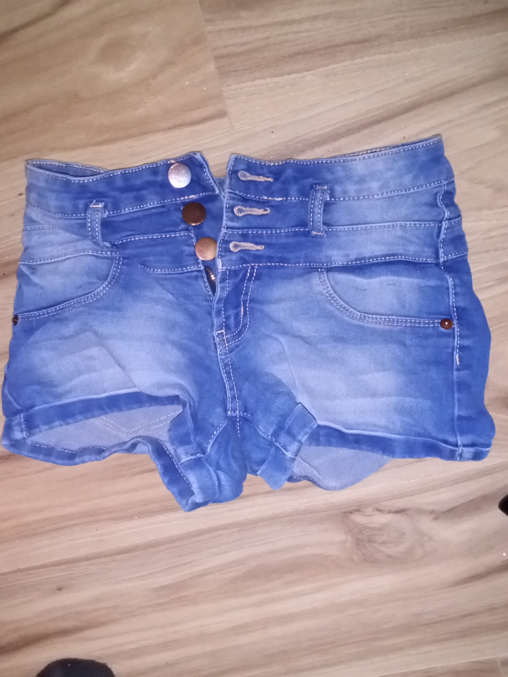 NOBO Size 3 High-Waist Blue Denim Mid Women’s Shorts